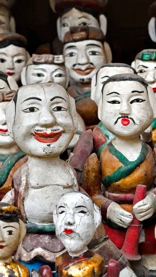 Marionette di legno vietnamite